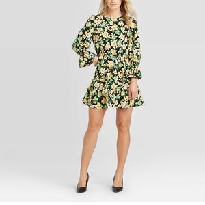Who What Wear Floral Ruffle Minidress